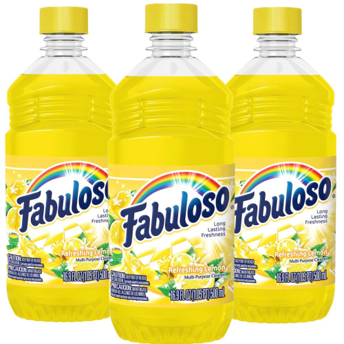 Fabuloso All Purpose Cleaner Lemon, Fabuloso Floor Cleaner, Multi-Purpose Cleaner (Pack of 3) Fabuloso All Purpose Cleaner Lemon, Fabuloso Floor Cleaner, Multi-Purpose Cleaner (Pack of 3)