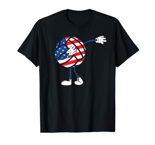Patriotic America USA Flag 4th Of July Volleyball Player T-Shirt Patriotic America USA Flag 4th Of July Volleyball Player T-Shirt