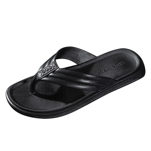 Mens' Flip Flop Sport Sandals, Comfort Casual Canvas Thong Pool Slide Outdoor Flip Flops for Men Size 11 >>mingwangseo%% Black