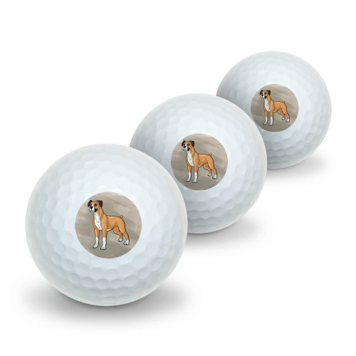 GRAPHICS & MORE Boxer Pet Dog Novelty Golf Balls 3 Pack