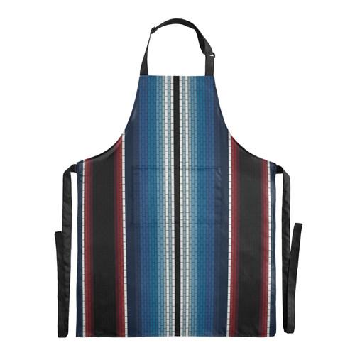 Bib Apron Mexican Serape Blanket Stripes - Kitchen Cooking Aprons for Chef Baking, Adjustable Neck Strap Aprons for Men Women BBQ with 2 Pockets