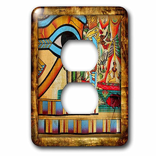 3dRose lsp_99469_6"Egyptian Abstraction" 2 Plug Outlet Cover Multicolor
