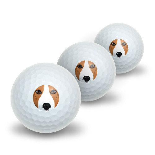 GRAPHICS & MORE Beagle Face - Dog Pet Novelty Golf Balls 3 Pack