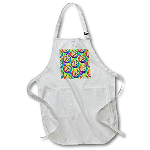 3dRose Tie dye Patter of Artist Paint palettes and Color Wheels. - Aprons (apr_352666_2)