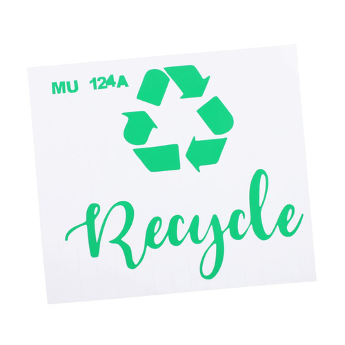 Cabilock 1pc Garbage Classification Mark Trash Sorting Trash Cans Trash Can Recycling Sign Trash Recycling Sticker Labels Wall Murals Garbage Can Logo PVC Recycle Bin Stickers