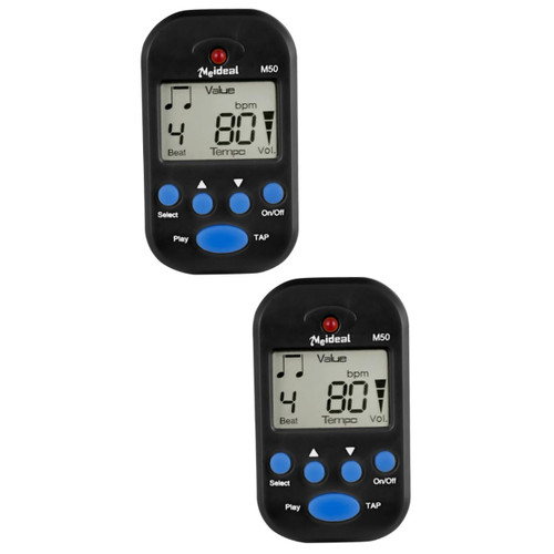 VICASKY 2pcs Beat Tap Metronome Violin Tuner Guitar Tempo Metronome Mini Lcd Metronome Violin Drum Metronome Digital Clip on Metronome Accurate Metronome Digital Beat Tempo Flute Piano M50