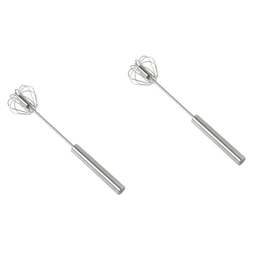 2 Pcs Paint Mixer Cooking Egg Beater Hand Push Egg Beater Mixer Mini Frother Egg Beater Whisk Retractable Whisk Hand Egg Mixer Hand Whisk Blender Mini Whisks Wok Small Tools Manual