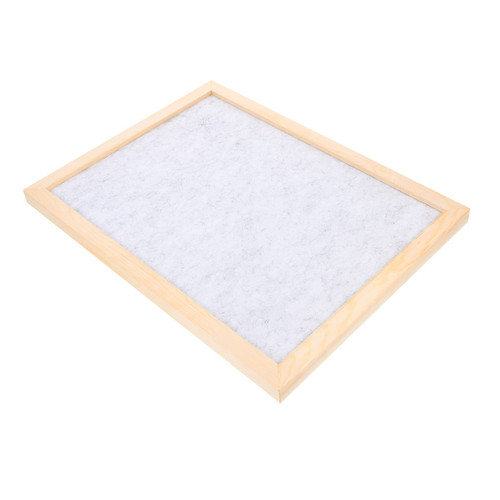 VILLCASE 1pc Wooden Frame Message Board Framed Corkboard Kindergarten Felt Board Cork Felt Board Bulletin Memo Board Cork Display Board Notice Board Felt Cloth Child Needle Plate Square