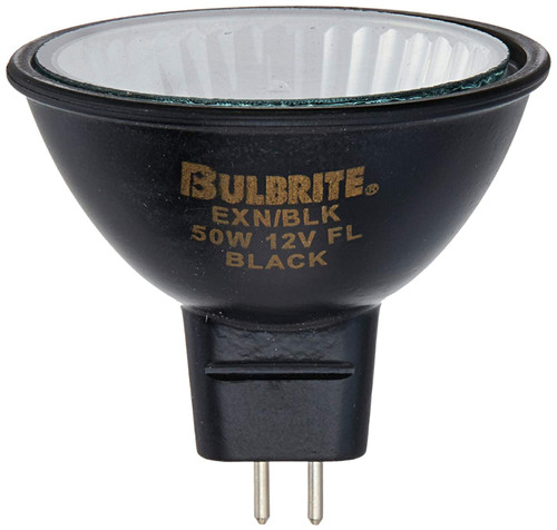 Bulbrite EXN/BLK 50-Watt 12-Volt Halogen MR16 Bi-Pin, Black Flood Bulbrite EXN/BLK 50-Watt 12-Volt Halogen MR16 Bi-Pin, Black Flood