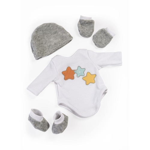Miniland Educational Gender Neutral Doll Layette Set for 15" Dolls, Multi