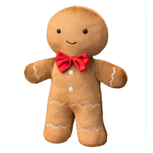 OVKGL Gingerbread Man Plush, Ginger Gingerbread Plush, Gingerbread Man Christmas Plush Gingerbread Gingy Plush Stuffed Toys for Family Friends Kids 12''