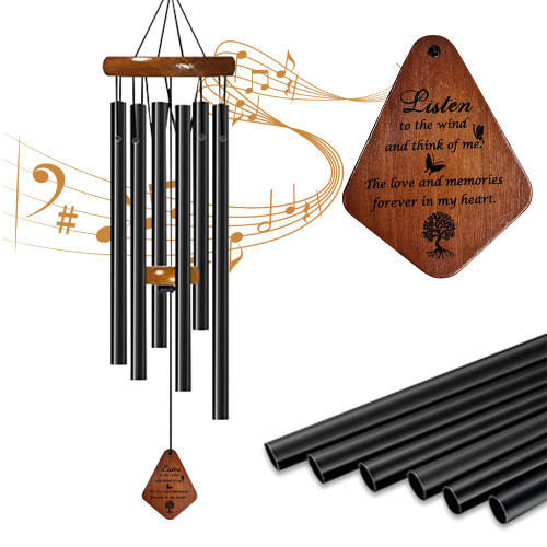 Memorial Wind Chimes - 32'' Sympathy Wind Chimes for Loss of Loved One, Aluminum Classic Wind Chimes for Outside/Outdoor, Sympathy Memorial/Bereavement/Condolence Gift Wind Chimes Memorial Wind Chimes - 32'' Sympathy Wind Chimes for Loss of Loved One, Aluminum Classic Wind Chimes for Outside/Outdoor, Sympathy Memorial/Bereavement/Condolence Gift Wind Chimes