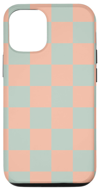 iPhone 13 Pro Aesthetic Pastel Green Checkered, Danish Checkerboard Case