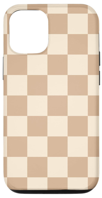 iPhone 13 Pro Light Beige Classic Checkered Big Checkerboard Case