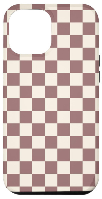 iPhone 14 Pro Max Brown Classic Checkered Big Checkerboard aesthetic vintage Case