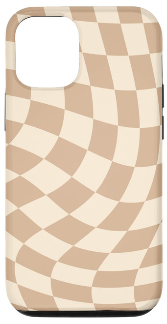 iPhone 15 Light Beige Classic Checkered Swirl Checkerboard Case