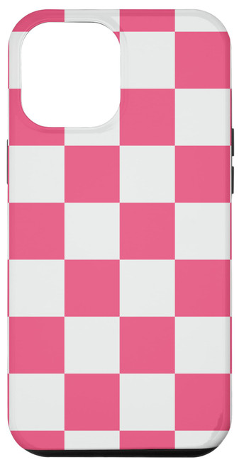 iPhone 15 Plus Pink Classic Checkered Big Checkerboard Case Case