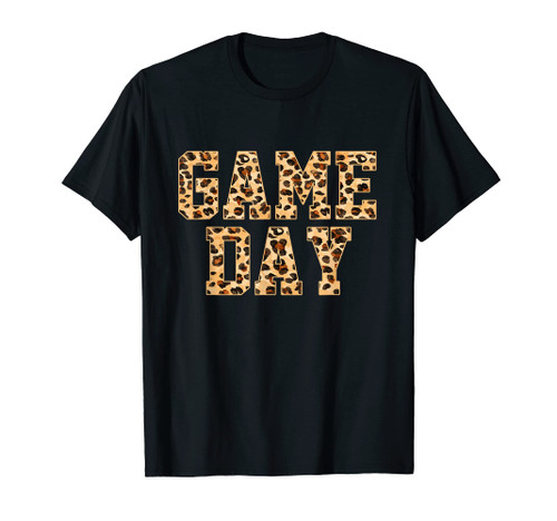 Leopard Game Day Vibes American Football Volleyball Soccer T-Shirt Leopard Game Day Vibes American Football Volleyball Soccer T-Shirt