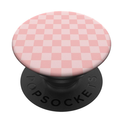 Light Pink Classic Checkered Big Checkerboard Pattern PopSockets Standard PopGrip