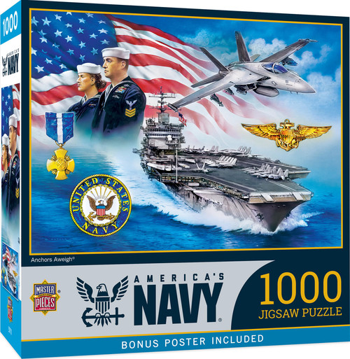 MasterPieces 1000 Piece Jigsaw Puzzle for Adults, Family, Or Kids - U.S. Navy - 19.25"x26.75" MasterPieces 1000 Piece Jigsaw Puzzle for Adults, Family, Or Kids - U.S. Navy - 19.25"x26.75"