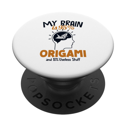My Brain is 95% Origami Folding Owl Paper Crane Origami PopSockets Standard PopGrip