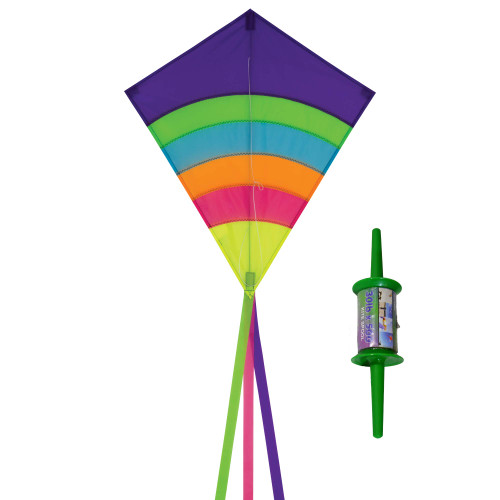 In the Breeze Neon Arch 27" Diamond Kite with 30LB-500FT Kite Line Spool