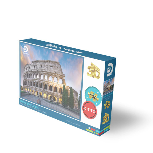 PRIME3D The Colosseum, Rome Discovery 3D Jigsaw Lenticular Puzzle-24 x 18 Inches, 500 pcs