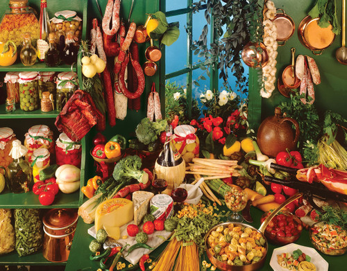Springbok's 500 Piece Jigsaw Puzzle Italian Kitchen - Made in USA