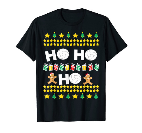 Volleyball Ugly Christmas Sweater Funny Holiday T-Shirt Volleyball Ugly Christmas Sweater Funny Holiday T-Shirt