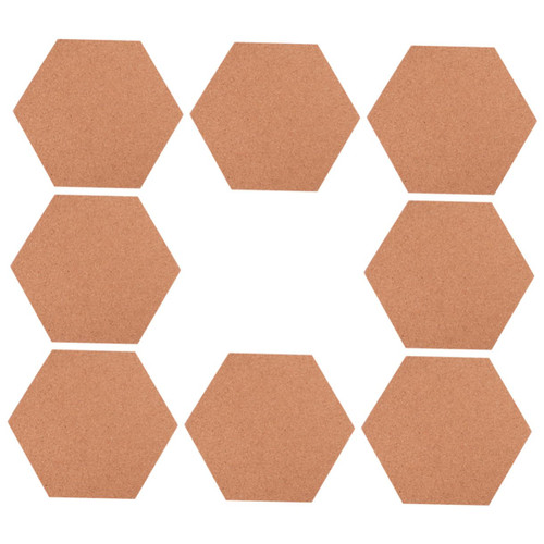 TEHAUX 8pcs Mini Wall Bulletin Board Hexagon Memo Board Sound Board Corkboard Pin Board for Memo Board Tiles Cork Bulletin Board Walls Photo Tiles Photo Wall Cork Board Wooden Note Board