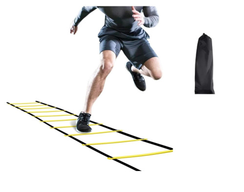 AGRADI Agility Training Ladder,Footwork Speed Training Drill Ladder, Agility Ladder Set, Speed Agility Ladder,with Adjustable Rungs, Includes Carry Bag, for Soccer, Football, Track (Size : 7m) AGRADI Agility Training Ladder,Footwork Speed Training Drill Ladder, Agility Ladder Set, Speed Agility Ladder,with Adjustable Rungs, Includes Carry Bag, for Soccer, Football, Track (Size : 7m)