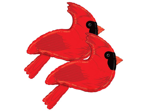 Set of 2 Adorable Red Cardinal 34" Foil Party Balloons Set of 2 Adorable Red Cardinal 34" Foil Party Balloons