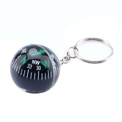 28mm Acrylic Ball Keychain Compass,Outdoor Survival Compass, Liquid Filled for Outdoor Survival Camping Hiking Travel