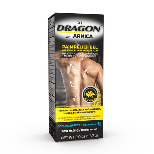Dragon External Pain Relief Gel with Arnica for Muscle, Back & Joint Pain, Bruises, Strains and Sprains, 2 Oz Dragon External Pain Relief Gel with Arnica for Muscle, Back & Joint Pain, Bruises, Strains and Sprains, 2 Oz