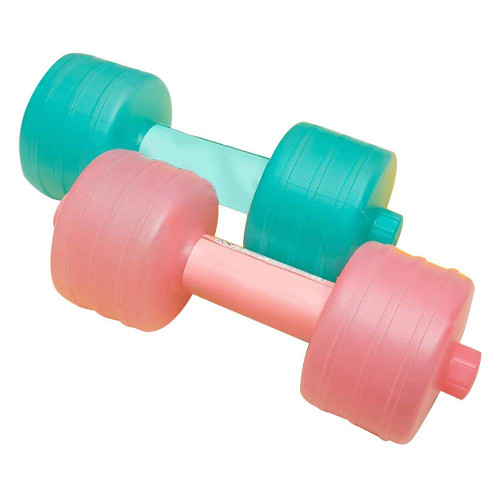 Yosoo Health Gear Random Water Filled Dumbbell, Adjustable Watered Dumbbells Hand Weight Fitness Equipment for Women Premium Plastic for Sports Exercise Weightlifting (Pink,Green)