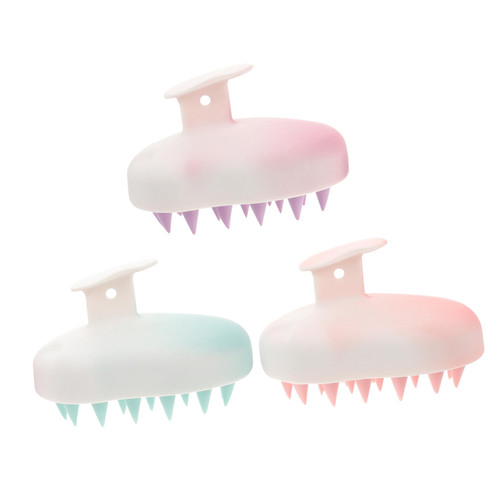 balacoo 3pcs Scalp Massager Shampoo Brush Mango Scalp Scrubber Scalp Exfoliator Small Scalp Brush Scalp Brush Shower Scalp Massage Brush Head Scrubber Hair Shampoo Comb Pp