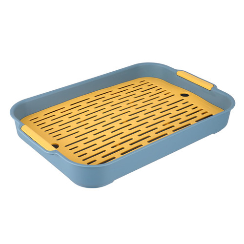 VINTORKY 1 PC Drain Tray Cutlery Filter Tray Countertop Dish Drainer Dish Drainer Mat Glasses Draining Tray Clear Dish Drainer Tray Dish Drying Pad Dish Drainer Rack Vegetable Pp Drip Tray