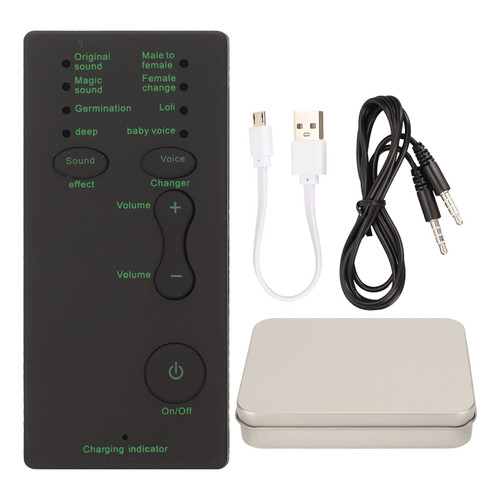KENANLAN Voice Changer,Portable Mini Voice Changer Device, Handheld Voice Changer,Microphone Voice Changer, 7 Different Voices,for Smartphone/PC/Live Broadcast