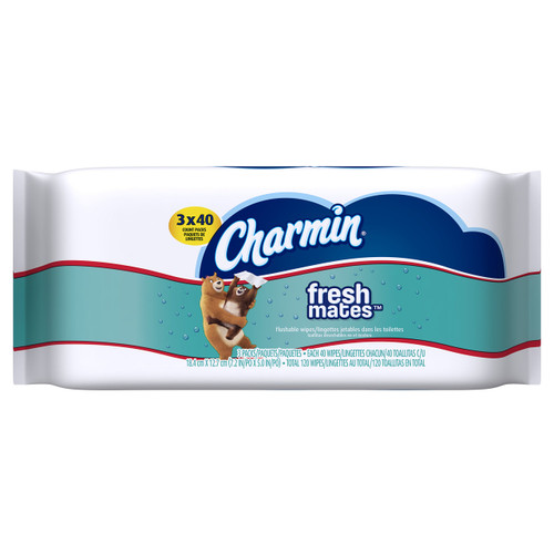 Charmin Freshmates Flushable Wipes Triple Pack Refills, 120 Count Charmin Freshmates Flushable Wipes Triple Pack Refills, 120 Count