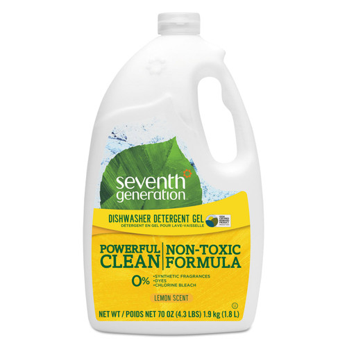 Seventh Generation Lemon Auto Dishwasher Gel, 70 OZ