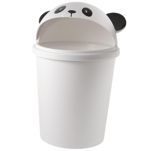 PRETYZOOM Panda Trash Can Recycling Can Animal Trash Cans Kitchen Wastebasket Garbage Holder Small Trash Can Dustbin for Kitche Bathroom Trash Can Garbage Can Plastic Outdoor Dog Mini Office