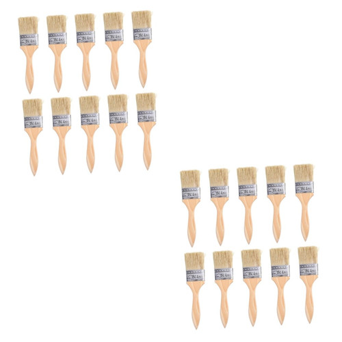 EXCEART 20 Pcs Glue Brush Glues Brush Round Hair Brush Furniture Paint Brush Grilling Oil Brush Barbecue Oil Brush Stains Brush Hair Brush Round Trim Paint Brush Wooden Brush Tool