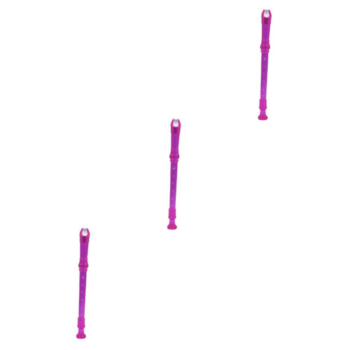 VICASKY 3pcs 8 Flute for Kids 8- Hole Flute 8 Hole Clarinet Kids Flute Abs 8 Hole Vertical Flute Descant Recorder Soprano Recorder Wood Recorder Purple Music Child Instrument