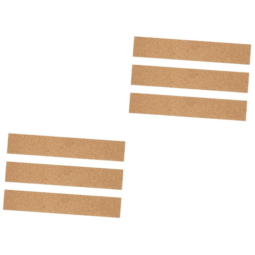 Operitacx 6 Pcs Adhesive Cork Strips Photo Bulletin Board Bulletin Bar Strip Cork Boards Cork Bulletin Bars Corkboards for Wall Cork Board for Office Cork Batten Strips Office Board Natural