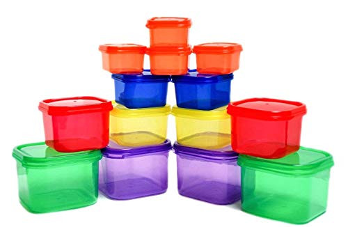 21 Day Portion Control Containers - Double Set (14-Piece) - Portion Control Sets for Diet Meal Preparation - Meal Prep System for Weight Loss (BPA Free)