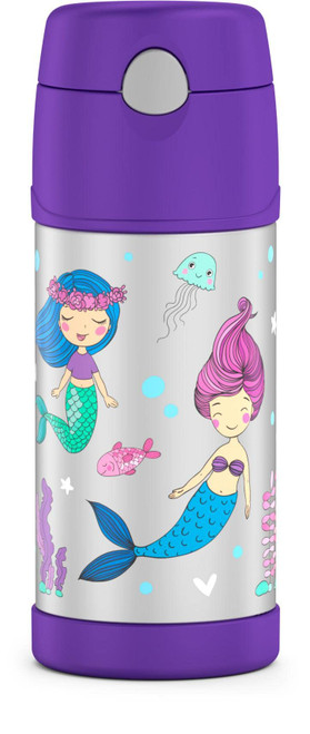 Thermos Funtainer 12 Ounce Bottle, Purple Mermaid