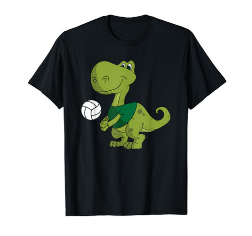 T-Rex Dinosaur Playing Volleyball Cute Volley Dino T-Shirt