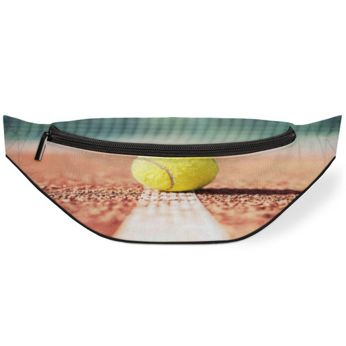 Fanny Pack for Women Men Tennis Ball Print Waist Pack Crossbody Bag with Adjustable Straps for Hiking Running Walking Travel Cycling