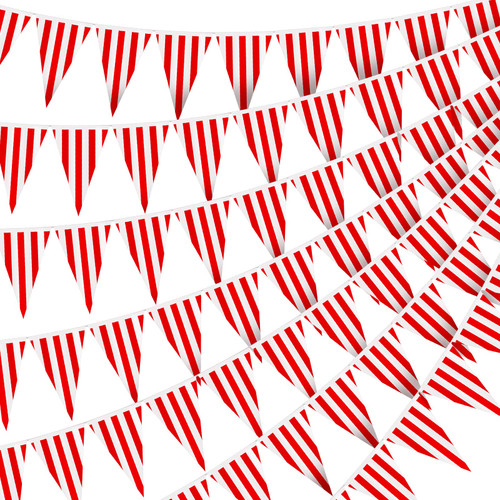 328ft Carnival Circus Party Decorations Supplies, Circus Carnival Bunting Banner 200 pcs Red and White Striped Pennant Banner Flags String Triangle Bunting Flags for Carnival Birthday Party 328ft Carnival Circus Party Decorations Supplies, Circus Carnival Bunting Banner 200 pcs Red and White Striped Pennant Banner Flags String Triangle Bunting Flags for Carnival Birthday Party