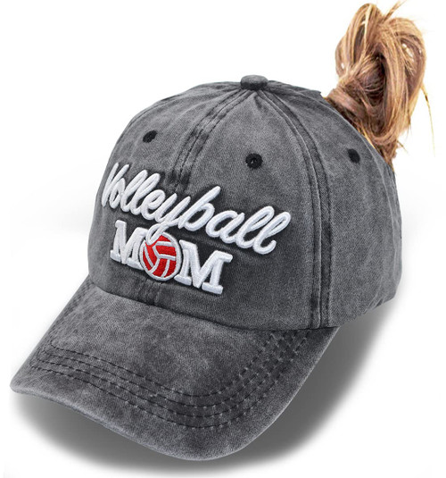 MANMESH HATT Volleyball Mom Ponytail Baseball Cap Messy Bun Vintage Washed Distressed Twill Plain Hat for Women (Volleyball Mom 3D Black, One Size) MANMESH HATT Volleyball Mom Ponytail Baseball Cap Messy Bun Vintage Washed Distressed Twill Plain Hat for Women (Volleyball Mom 3D Black, One Size)